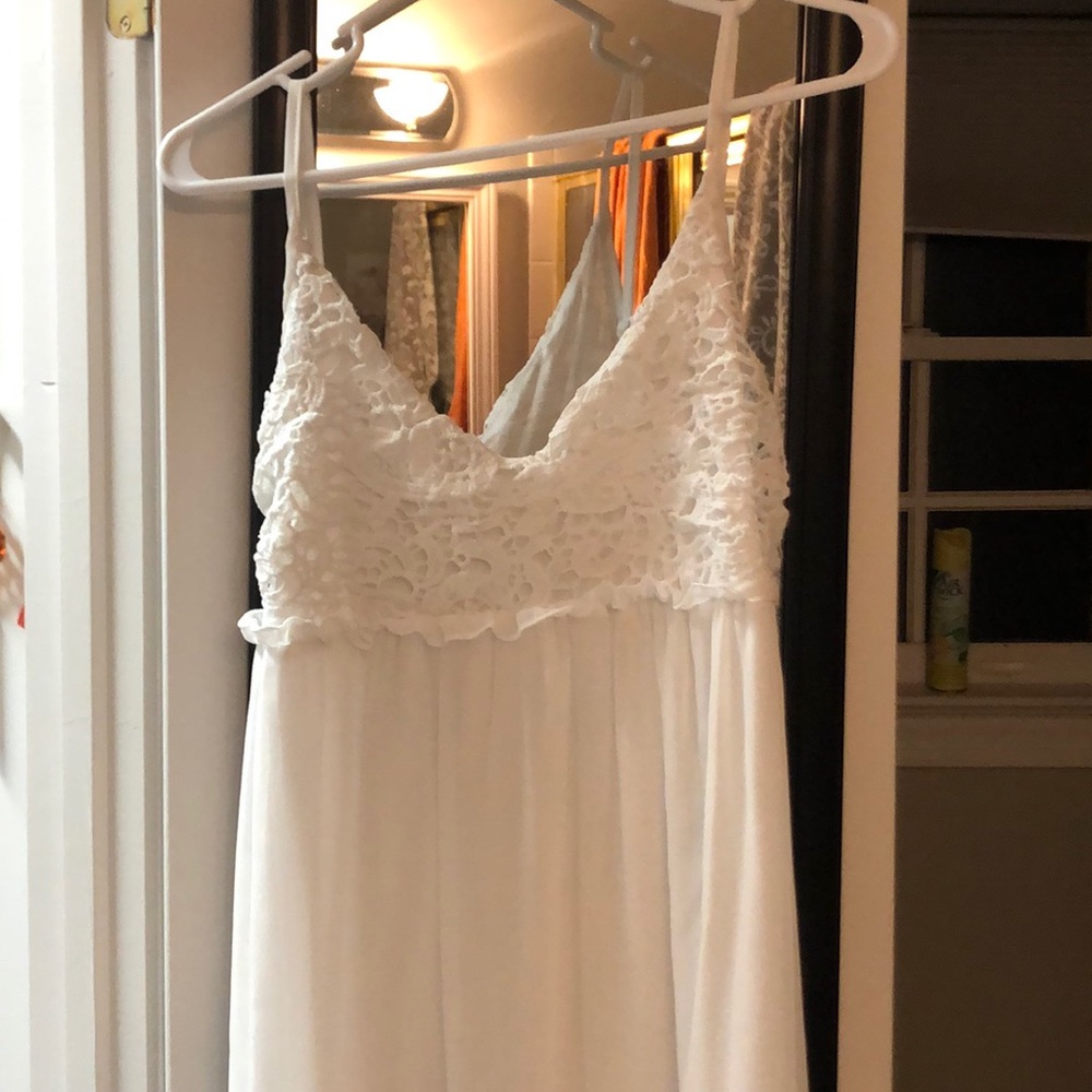 White maternity dress..